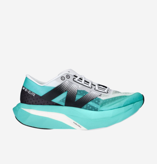 Pre-owned New Balance (w) Balance Fuelcell Supercomp Elite V4 Cyber Jade White - D Wide