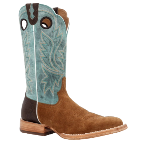 Pre-owned Durango Men's Shrunken Bullhide Leather Square Toe Western Boots Ddb0467 In Brown
