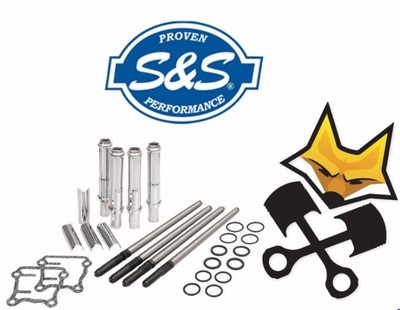 SampS STANDARD ADJUSTABLE PUSHROD KIT W COVERS HARLEY 19993917 TWIN CAM 935095