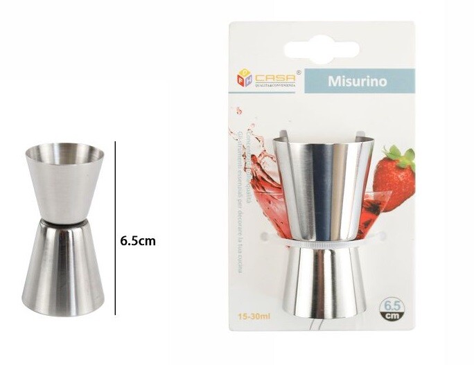 Misurino Doppio In Acciaio Per Cocktail Bar Professionale 15-30ml dfh