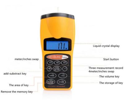 LCD Infrared Laser Rangefinders 60FT Multi-function Ultrasonic Meters/Feet 18M