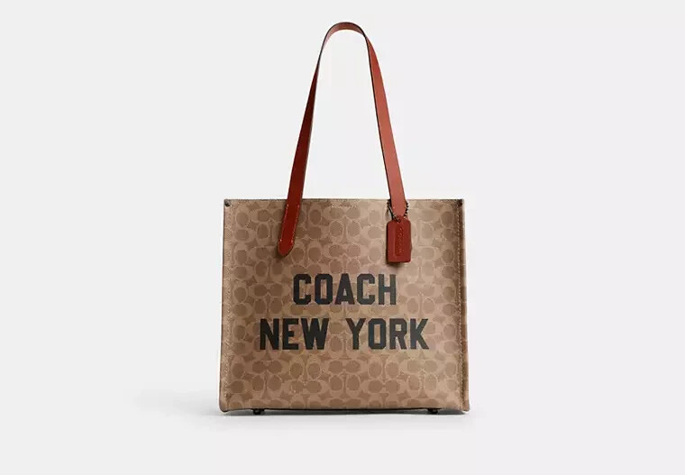 COACH Relay Tote Bag 34 Signature Canvas Coach Graphic