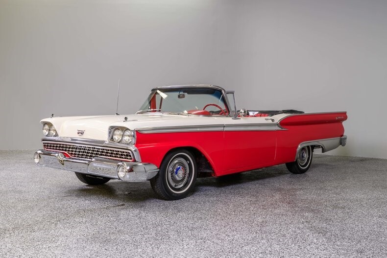 1959 Ford Galaxie 500 Convertible 19458 Miles Red Convertible 352 ci 3-Spd Auto