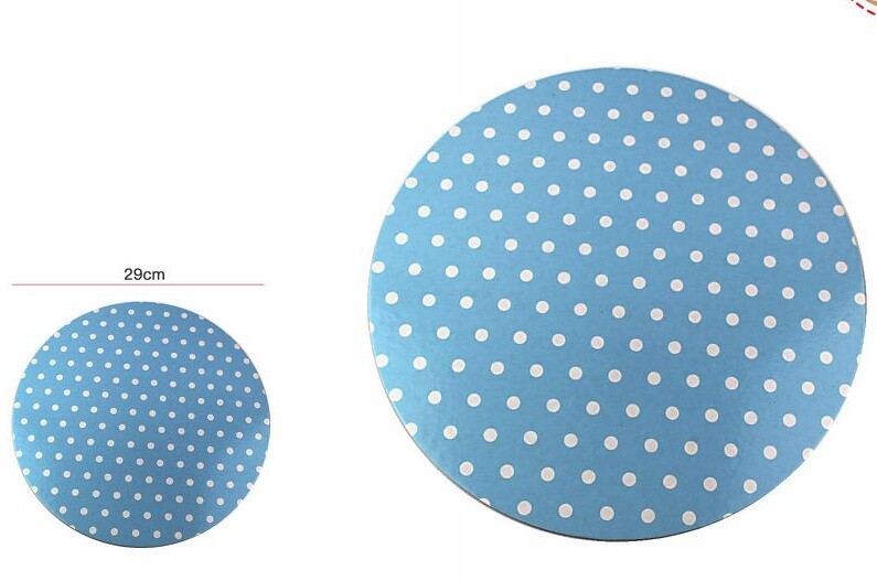 Base Sotto Torta 29cm Azzurro Pois Carta Feste Compleanni Party dfh