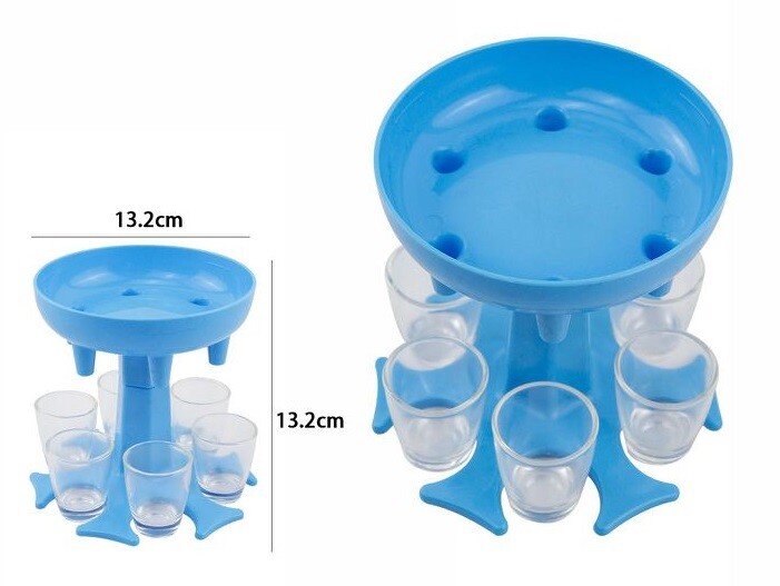 Distributore Bevande Splitter 6 Bicchierini Shot Amici Feste Party dfh