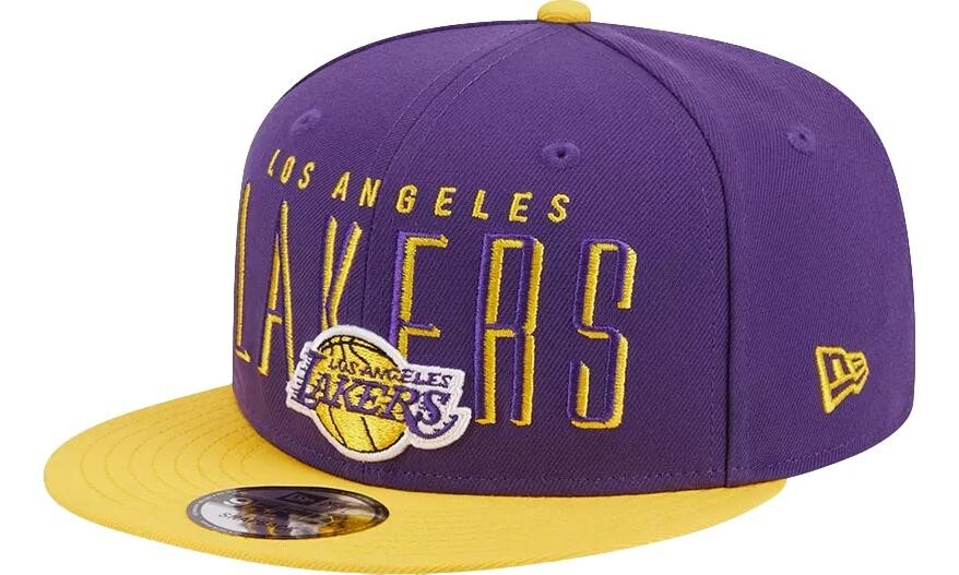New Era NBA Los Angeles Lakers 9 Fifty Flat Bill Adjustable Snapback Hat Cap