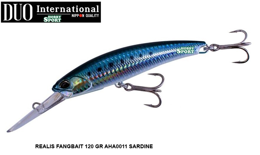 REALIS FANGBAIT 120 DR SW Col SARDINE  26.7 GR FLOATING  TRAINA DUO JAPAN