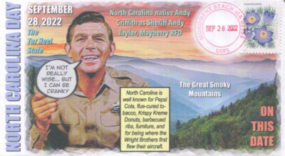 COVERSCAPE computer designed annual celebration of ''North Carolina Day'' cover