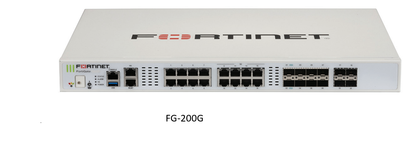 Fortinet Firewall FortiGate-200G 10 x GE RJ45 4xGE SFP 8x5GE