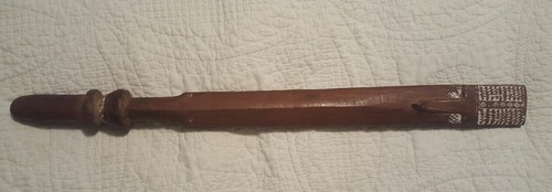 Wooden Samoan Carved War Club Pacific Island Polynesian Weapon