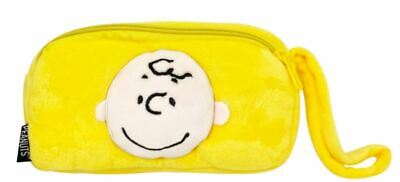 Snoopy Charlie Brown Strap Pencil Case makeup Pouch Bag Multi-Purpose Yellow