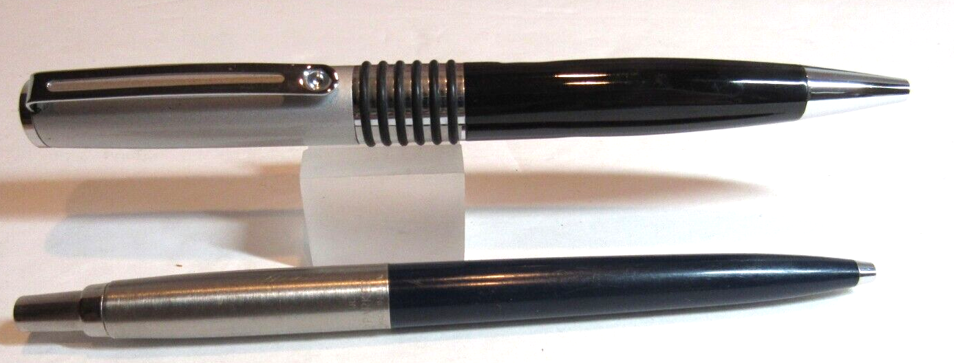 TERZETTI FOLSOM HEAVY LARGE  METAL BRASS  BALLPOINT PEN-BLACK-NEW '23
