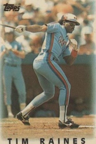 1986 Topps League Leader Minis - Tim Raines #49