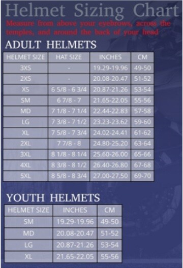 Vega Karting Adult Helmet Blue Graphic Small