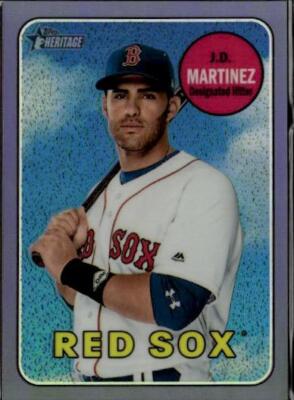 2018 Topps Heritage #THC-710 J.D. Martinez Chrome Purple Refractor