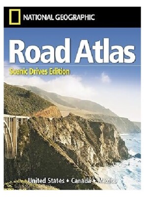 National Geographic Road Atlas 2024 Scenic Drives Travel Map US Canada Mexico