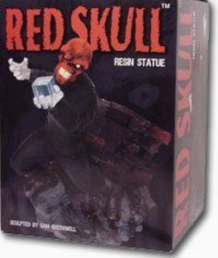 RED SKULL STATUE BY SAM GREENWELL BY DIAMOND SELECT (FACTORY SEALED, MIB)