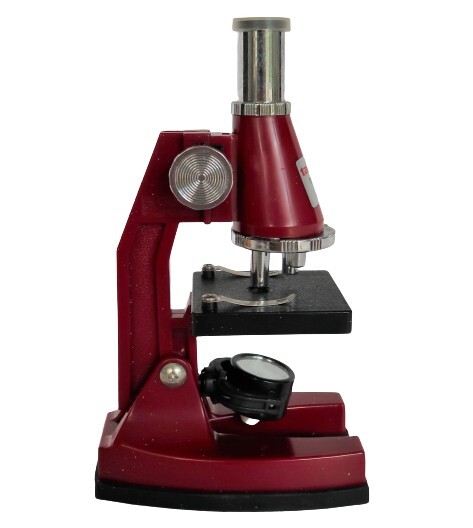 Vtg Tasco Microscope Model 60750-0 Red Plastic Lighted