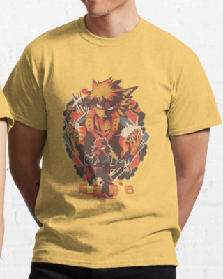 Rival hero Kacchan '' Bakugo '' MHA V2 Classic T-Shirt 2X Yellow. Brand New!!
