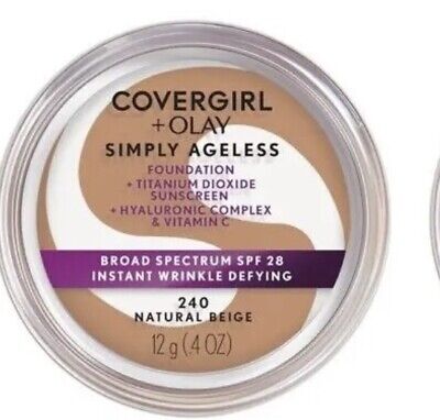 COVERGIRL Olay 240 Natural Beige Simply Ageless Instant Wrinkle Foundation JN24