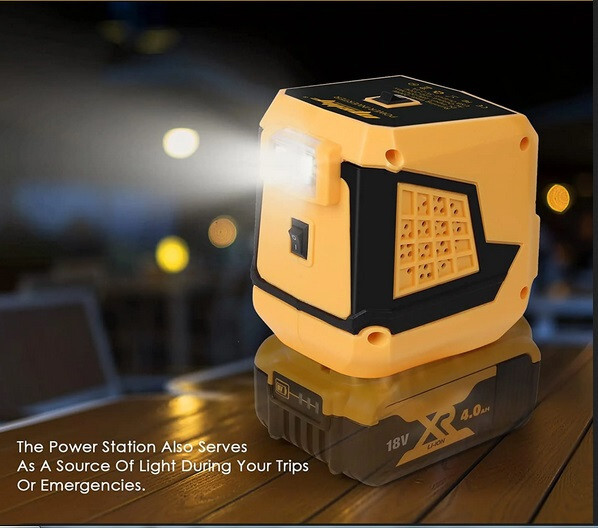 Mellif 200W Power Inverter for DeWALT 20V Battery Portable Power Station USB