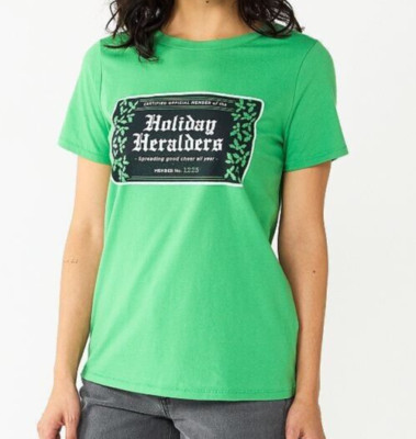 Sonoma Goods For Life Holiday/Christmas Green Shirt- Women's Size M  NEW