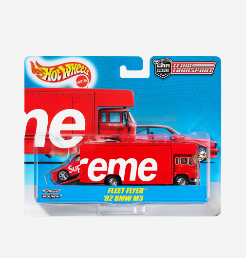 Hot Wheels x Supreme Fleet Flyer + 1992 BMW M3 Red - 19SS
