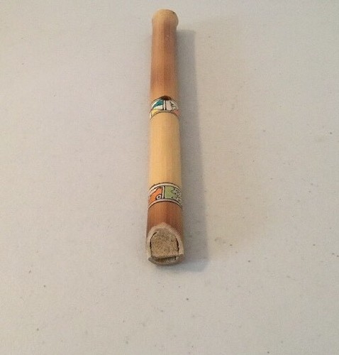 Wooden Flute Whistle Painted Design Six Hole