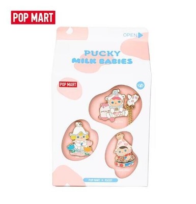 POP MART Pucky Milk Babies Metal Badge Series