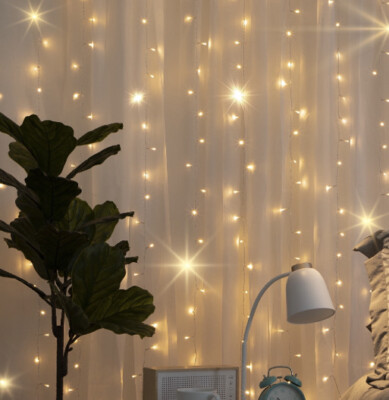 Merkury Innovations 78 LED Music Reactive Cascading Curtain Lights w/Remote