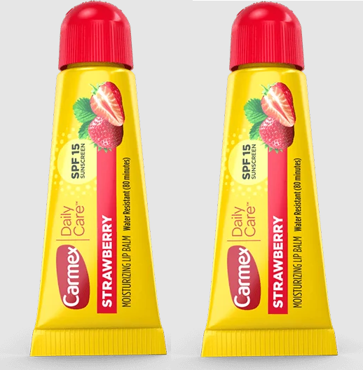 Carmex Lip Balm Strawberry – 2er Pack | Pflegender Lippenbalsam Mit Erdbeer-Duft