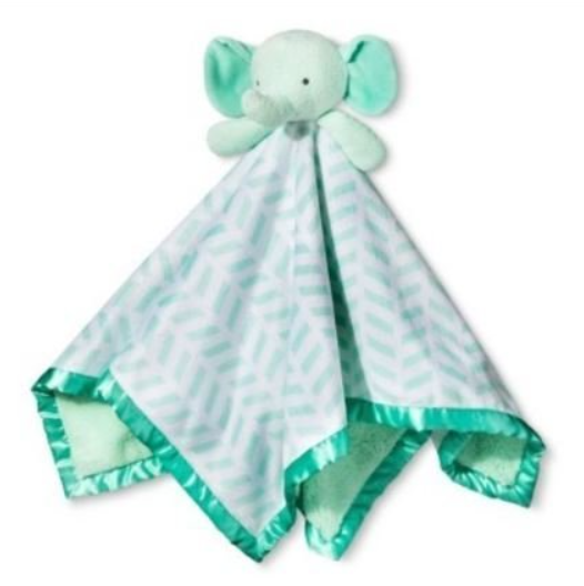 NWT Cloud Island Mint Green Elephant Plush Satin XL Large Baby Security Blanket