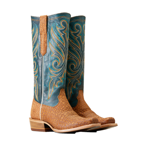 Pre-owned Ariat Ladies Futurity Starlight Tan Bullhide Tall Western Boot 10047045 In Brown