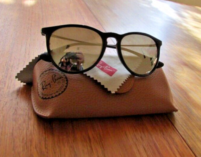 RAY BAN RB4171 ERIKA HAVANA PLASTIC METAL SQUARE SUNGLASSES + CASE