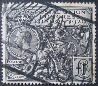 GV ~~~ £1 PUC ~~~  parcel used, tiny thin. Sg.438