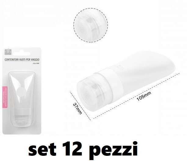 Set 12 Pezzi Contenitori Tubetti Vuoti 38ml Creme Donna Makeup Trucco dfh
