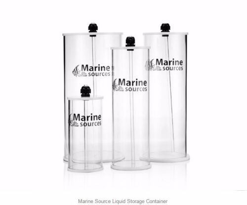 marine source dosing pump liquid container 0.8L 1.5L 2.5L 5.0L acrylic made NIB