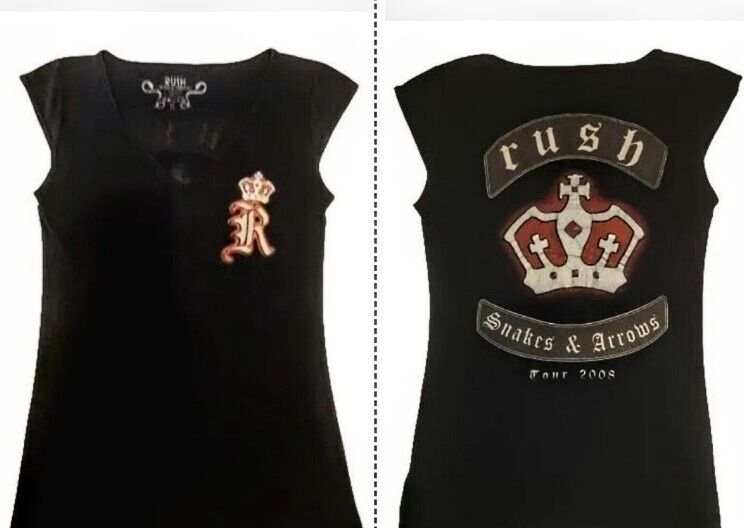 Rush Snakes & Arrows Tour 2008 Womens T-Shirt/Tank Top 2-sided graphics Band Tee