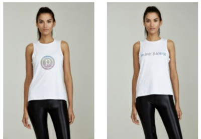 PURE BARRE TANK Made by NOLI YOGA White New