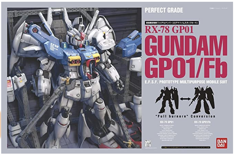 PG 1/60 RX-78 Gundam GP01/Fb model kit BANDAI JAPAN | eBay