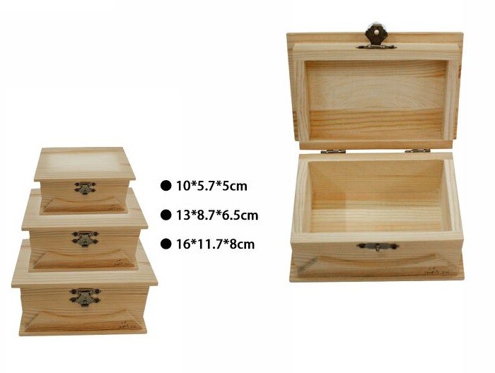 3 Scatole In Legno Decoupage Tris Matrioska Scatola Cofanetto Ly-3038 dfh