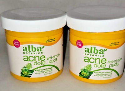 Alba Botanica Acne dote Anti-Pimple Pads Skin Care 60 Count 2 Pack
