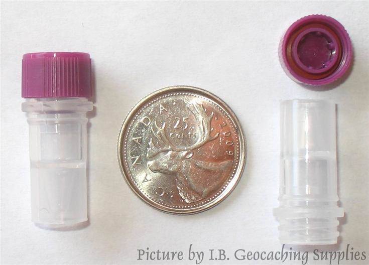 Geocaching O-ring Nano Containers (0.5ml Short, Red Cap, Plastic Bison Tubes)