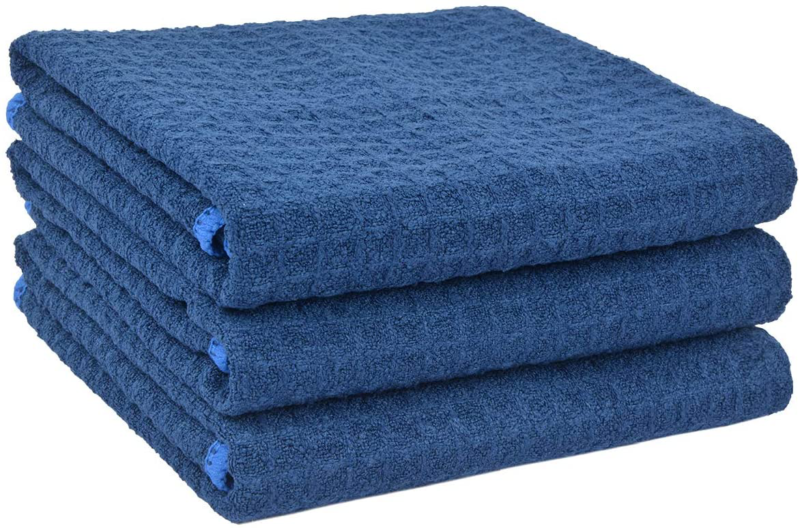 Kitchen Drying Towels Waffle Weave Hand Towel 3 Pa