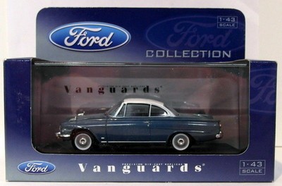Vanguards 1/43 Scale VA03406 Ford Capri 109E GT Aqua Blue Ermine White