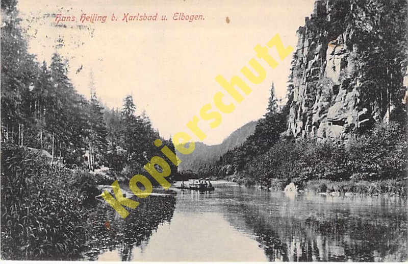 Karlsbad Ak Hans Heiling Felsen Bei Elbogen Ansichtskarte Um 1920