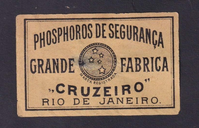 Ancienne  Ã©Tiquette   Allumettes BrÃ©Sil Bn180142 Cruzeiro