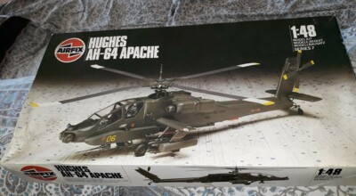 Hughes AH-64 Apache Airfix 1/48 serie 7 n°07101 iniziato ma completo.
