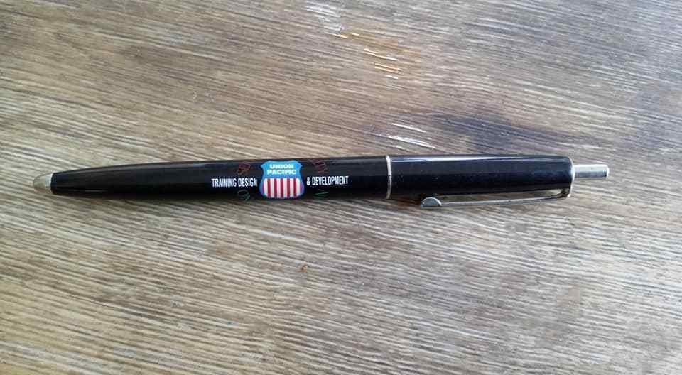 Union Pacific Railroad  Pen with embossed UP  #4-21-18