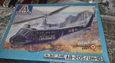 AB 205 / UH-1D Decal per CARABINIERI e US ARMY ITALERI 2621 -scala 1/48 - 